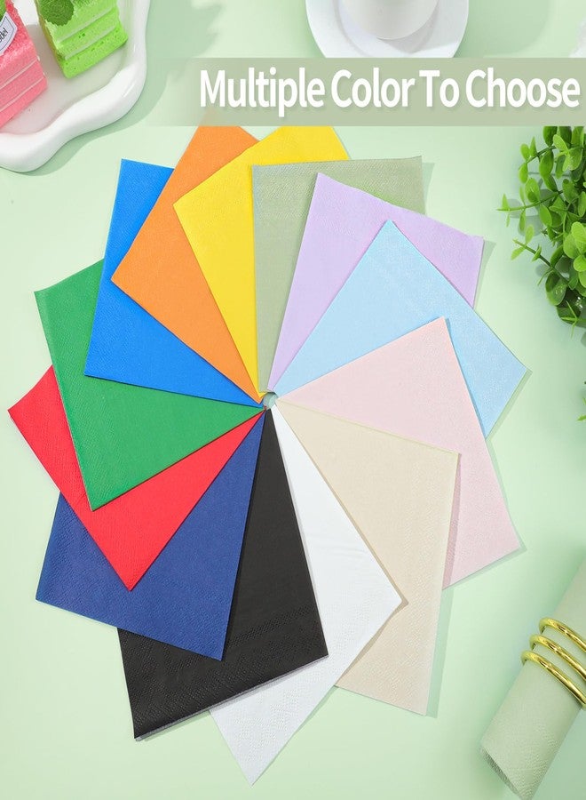 NatNarr 120 Pcs Cocktail Napkins Sage Green Napkins Disposable Wedding Napkins Sage Green Dessert Napkin for Birthday Baby Bridal Shower, Tea Party, 5 x 5 Inch - Image 5